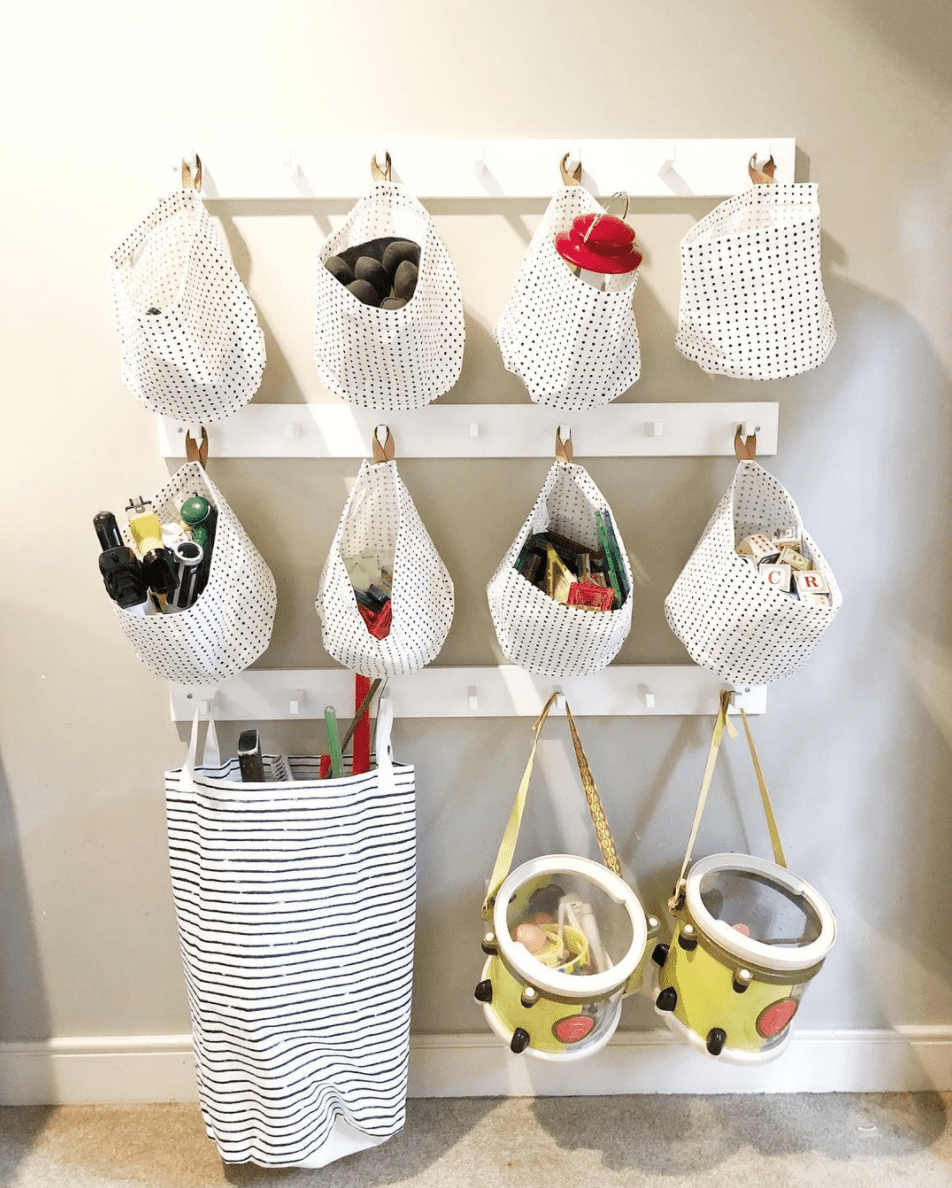 sac de rangement suspendu pour jouets