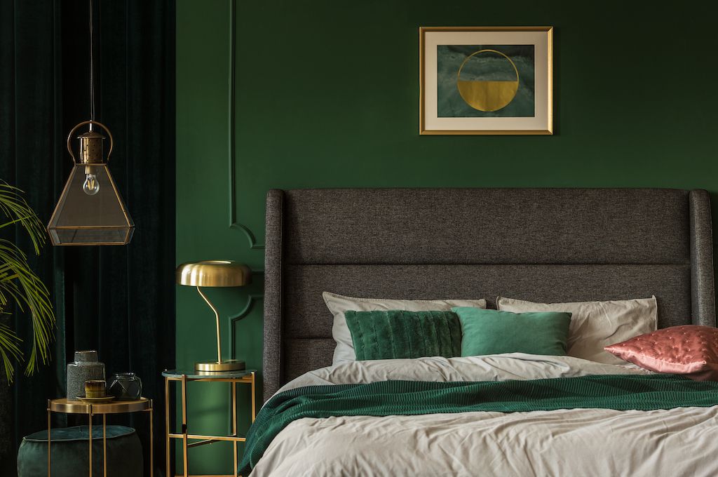 chambre vert émeraude